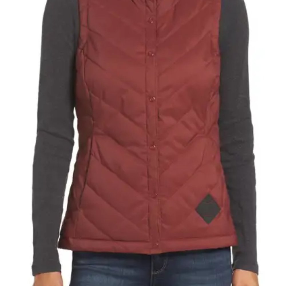 North Face Rainier Quilted Vest Maroon Red Small - Picture 3 of 6